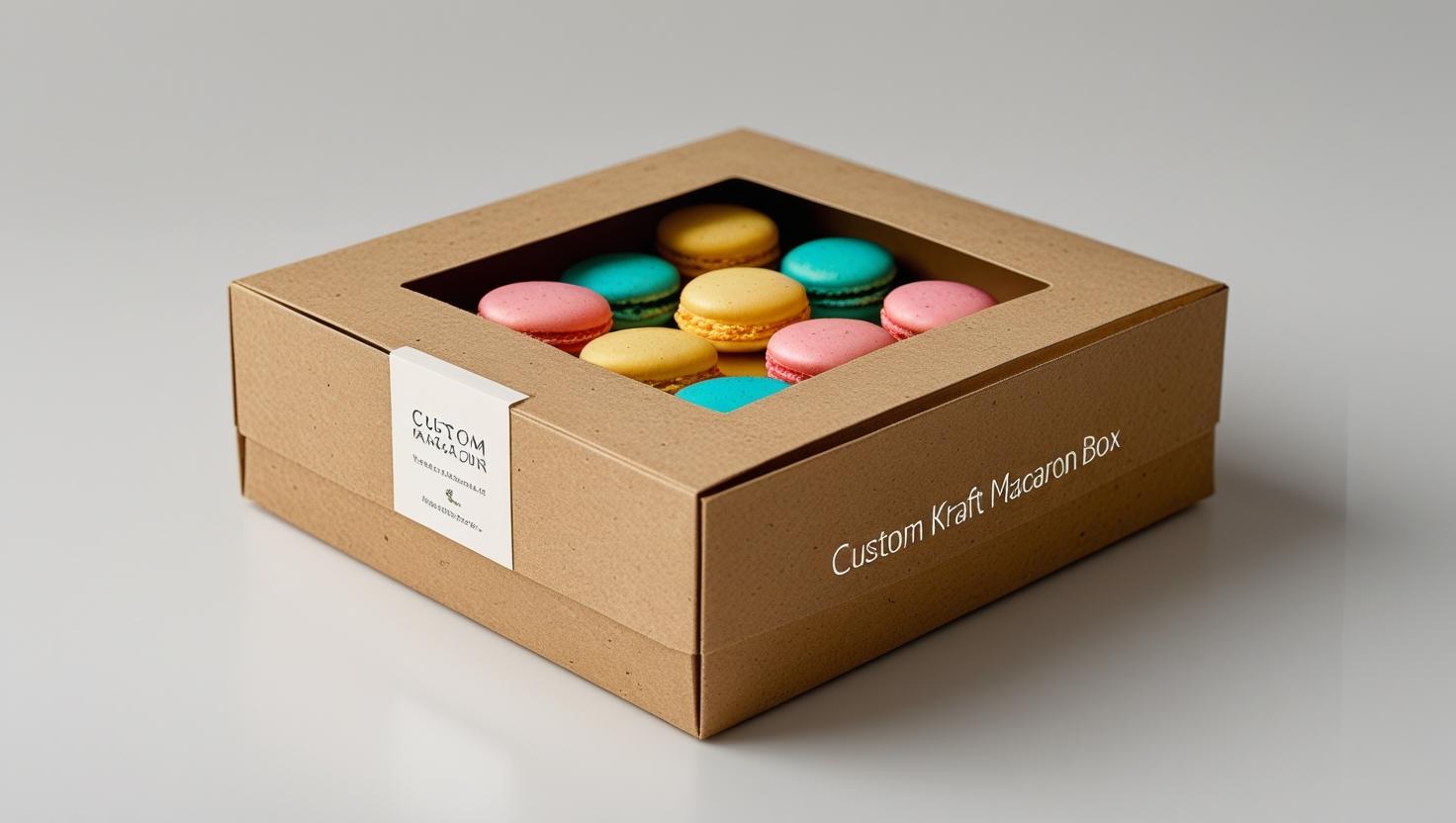 Custom Kraft Macaron Boxes - Image 1